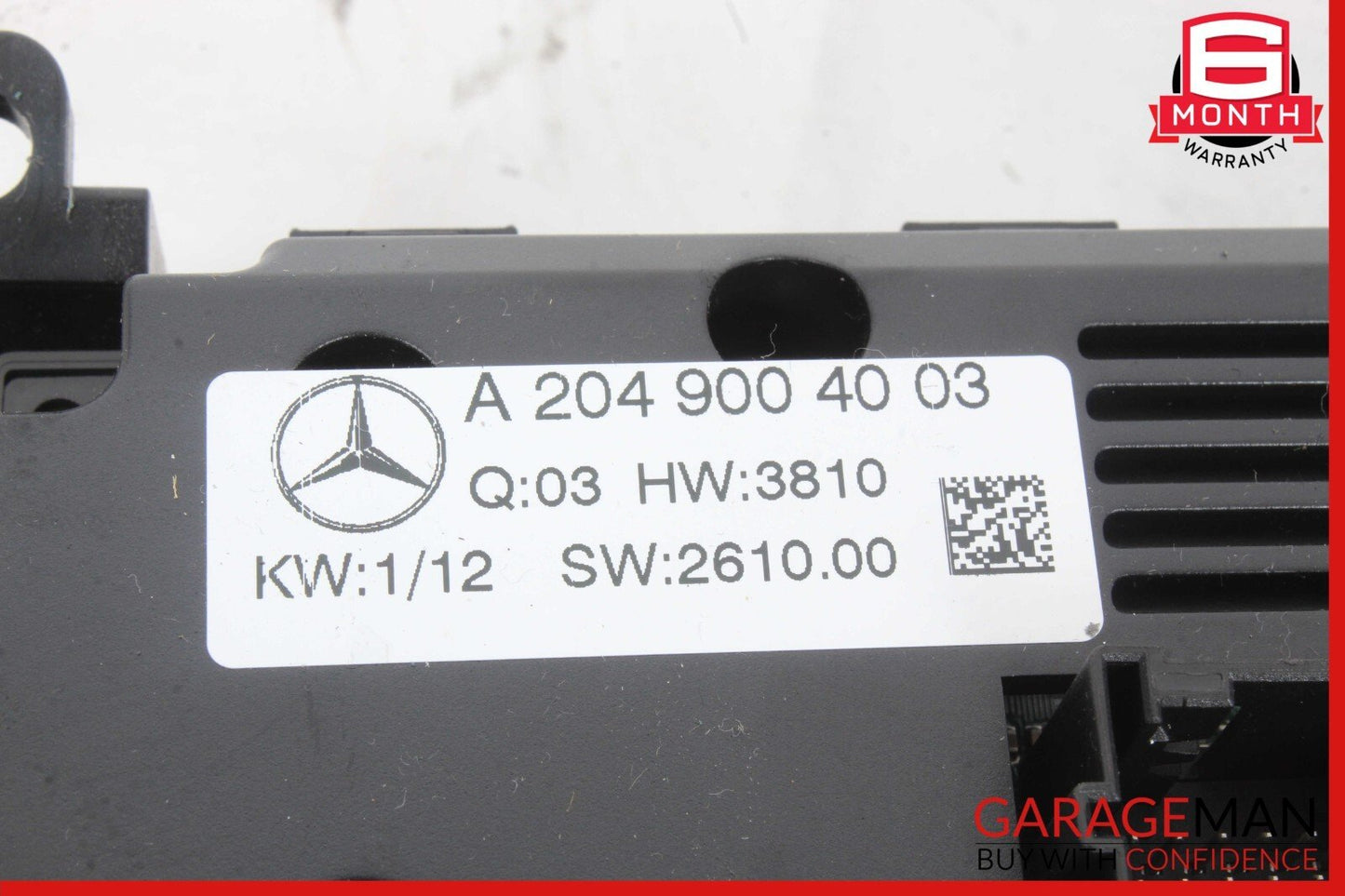 12-14 Mercedes W204 C250 AC A/C Climate Temperature Heater Switch Control Panel