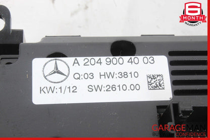 12-14 Mercedes W204 C250 AC A/C Climate Temperature Heater Switch Control Panel