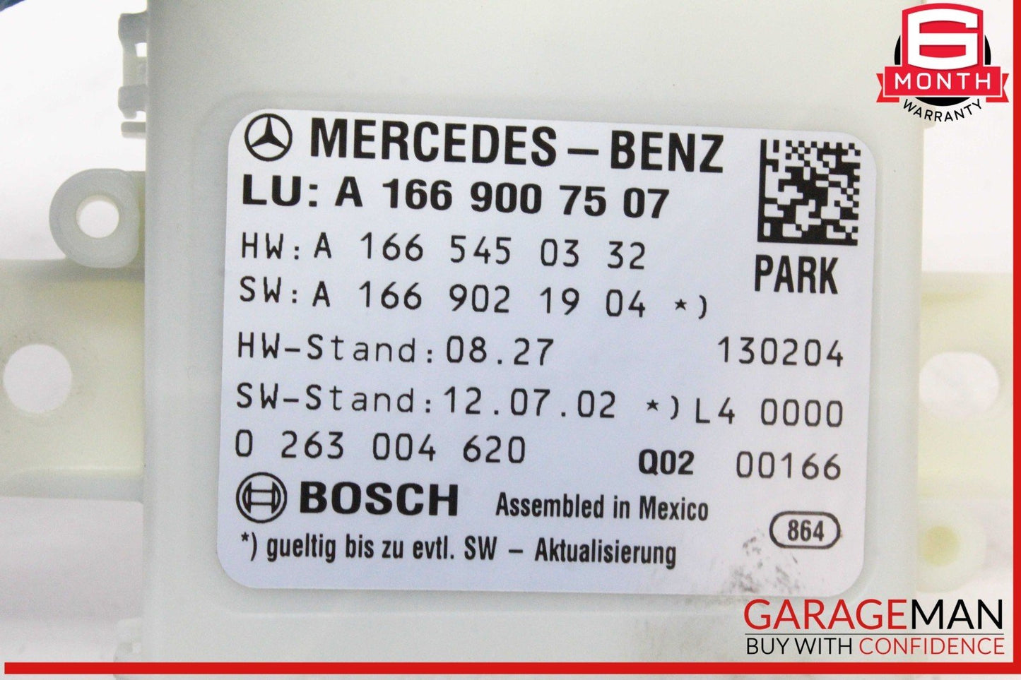 13-16 Mercedes X166 GL450 Park Assist Parktronic Sensor Control Module Unit OEM