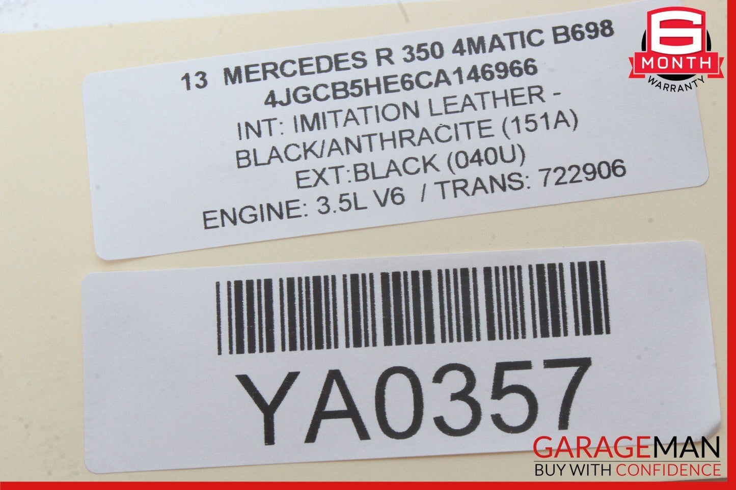 06-13 Mercedes ML350 GL550 GL450 Valeo Rear Window Windshield Glass Wiper Motor