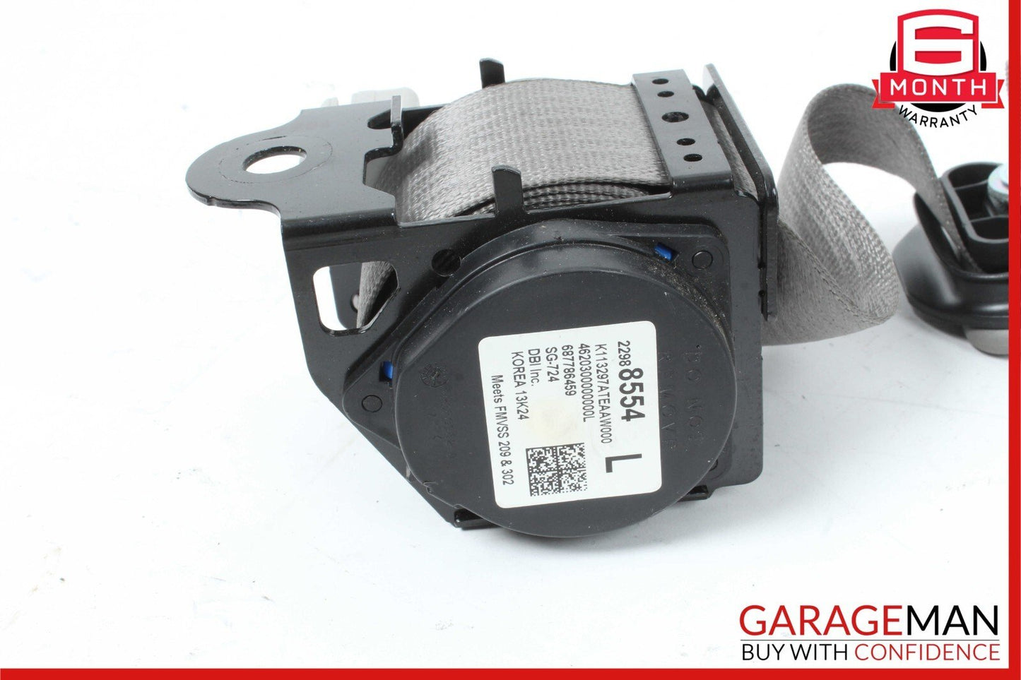 14-19 Cadillac CTS Rear Left Driver Side Seat Belt Retractor 22988554 OEM Gray