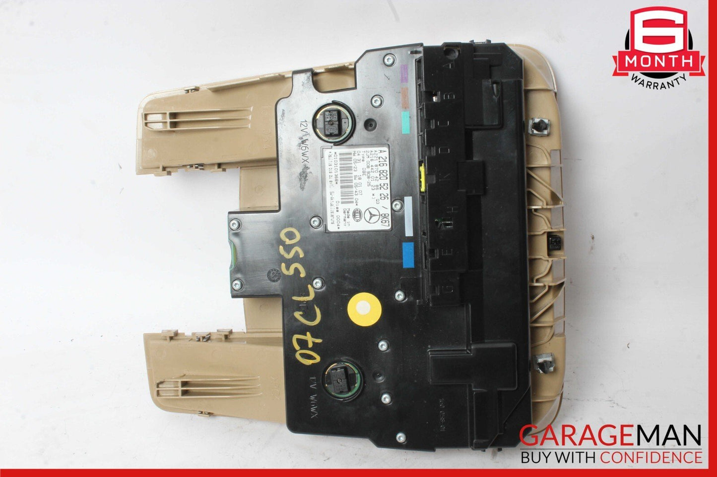 07-10 Mercedes W216 CL550 S550 Upper Overhead Dome Light Sunroof Control OEM