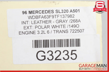 90-96 Mercedes R129 SL320 Front Right Side Mirror Door Rear View Polar White