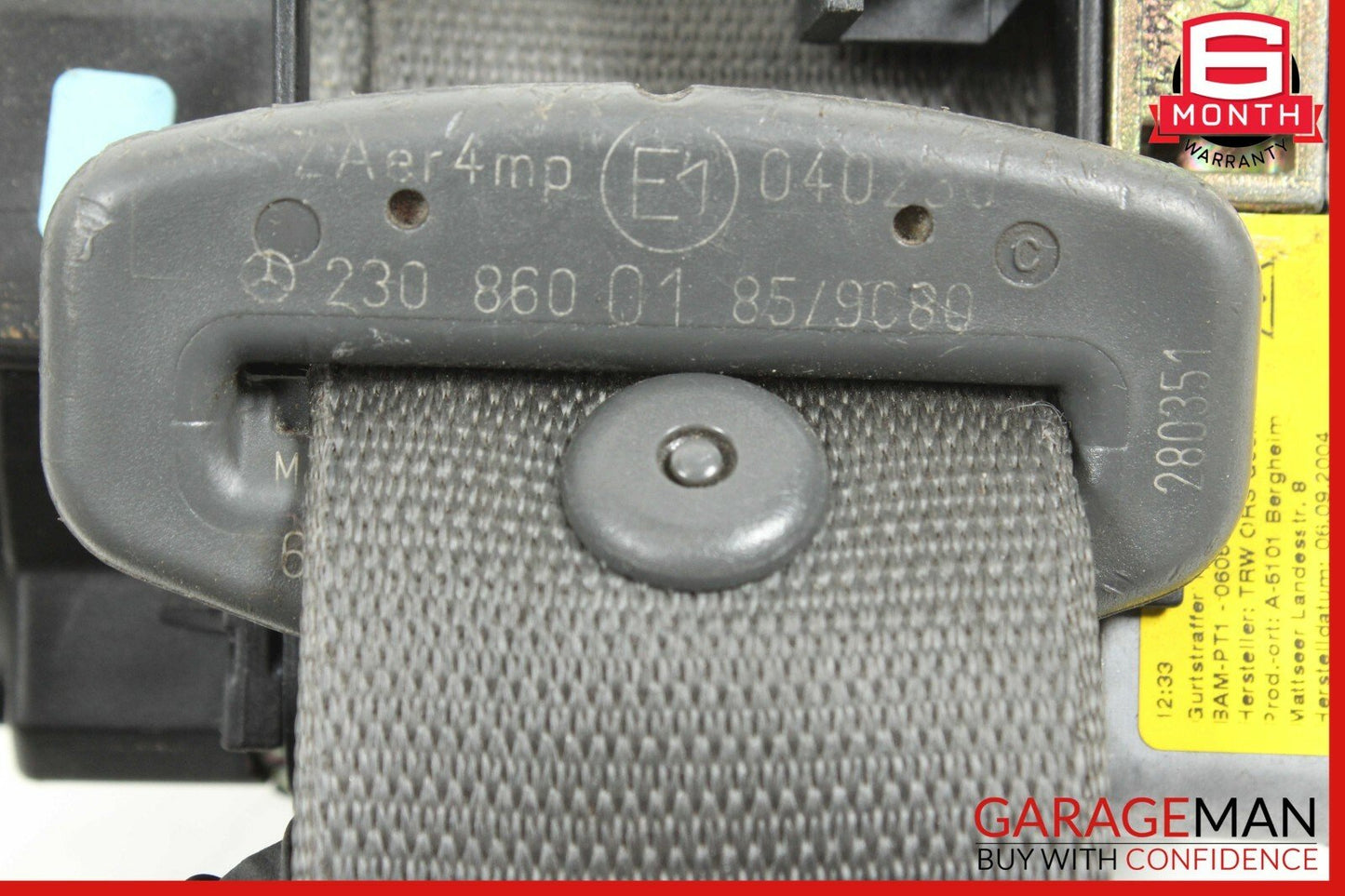 03-06 Mercedes R230 SL500 Front Left Side Seatbelt Seat Belt Retractor OEM