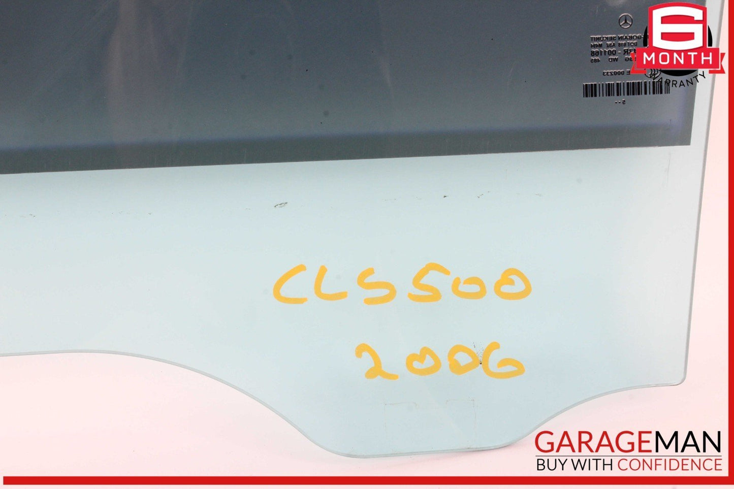 06-11 Mercedes W219 CLS500 CLS550 Rear Right Passenger Side Door Window Glass
