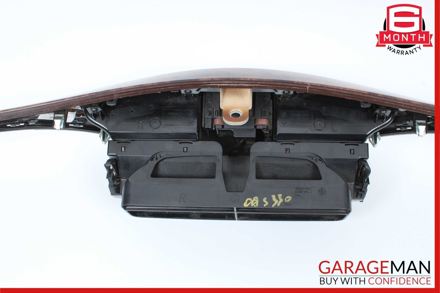 07-14 Mercedes W221 S550 Center Dash Heater Switch Control Panel Assembly Wood