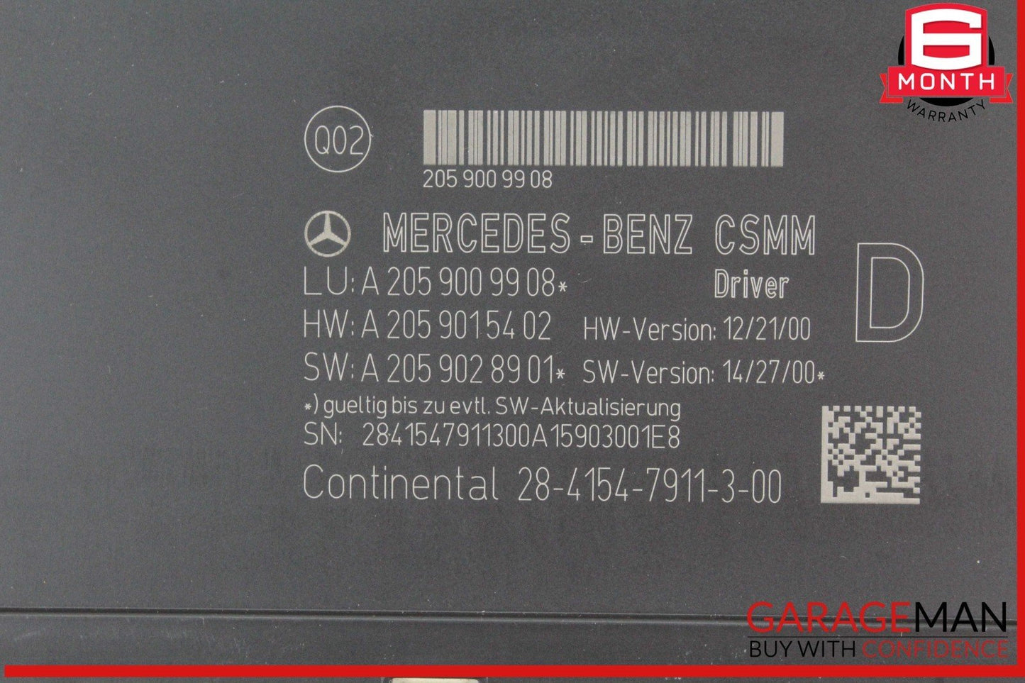 15-20 Mercedes W205 C300 C350e Front Left Driver Side Seat Control Module OEM