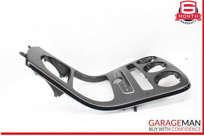 15-18 Mercedes W205 C300 Center Console Trim Bezel w/ Control Switch & Clock OEM