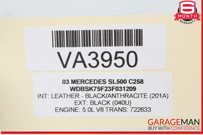 03-12 Mercedes R230 SL500 Convertible Left Main Top Drive Lift Cylinder OEM