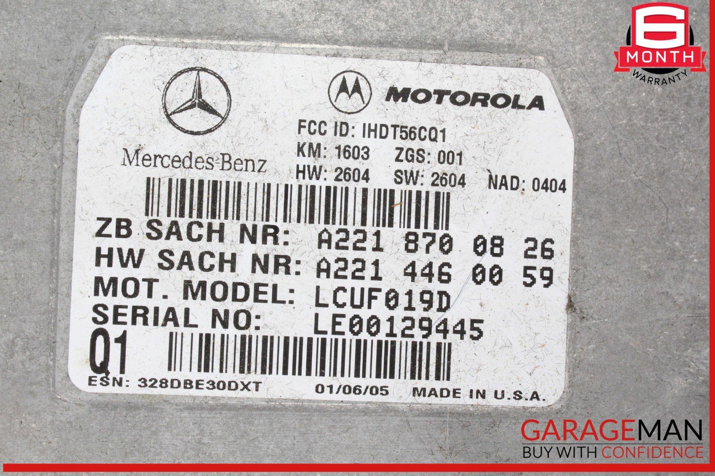 00-14 Mercedes R230 SL500 S55 AMG Voice Communication Control Module Unit OEM