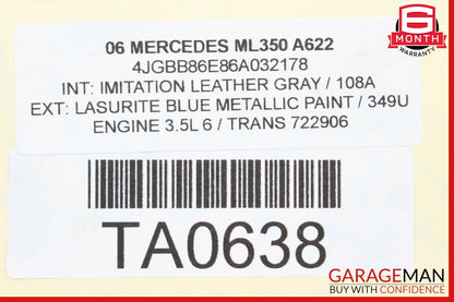 06-12 Mercedes GL450 ML350 Valeo Rear Windshield Window Glass Wiper Motor Unit