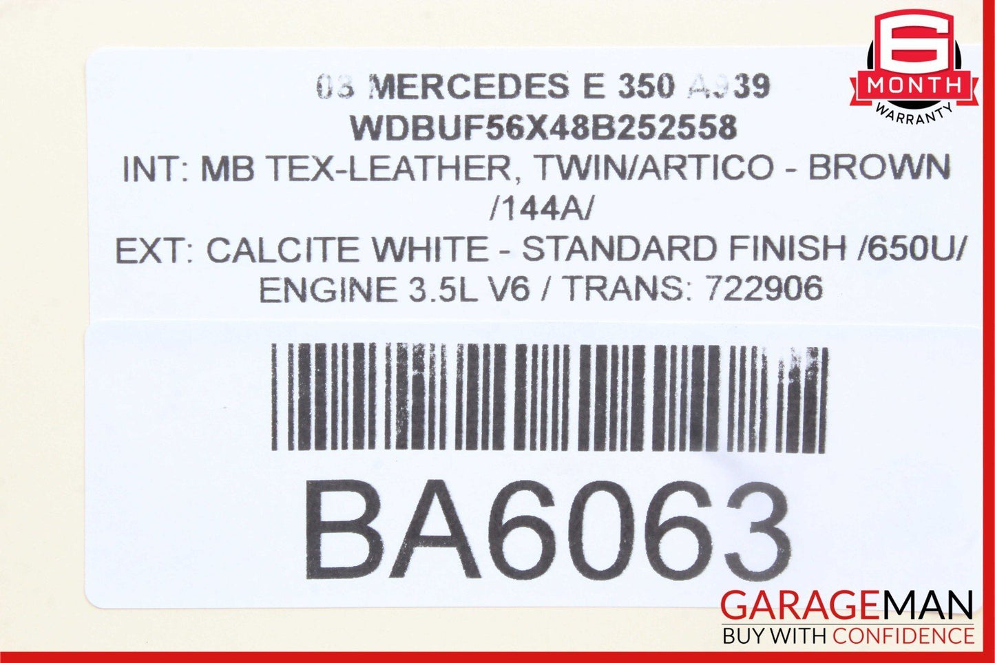 06-09 Mercedes X164 GL450 R350 E350 Seat Weight Sensor Control Module Right OEM