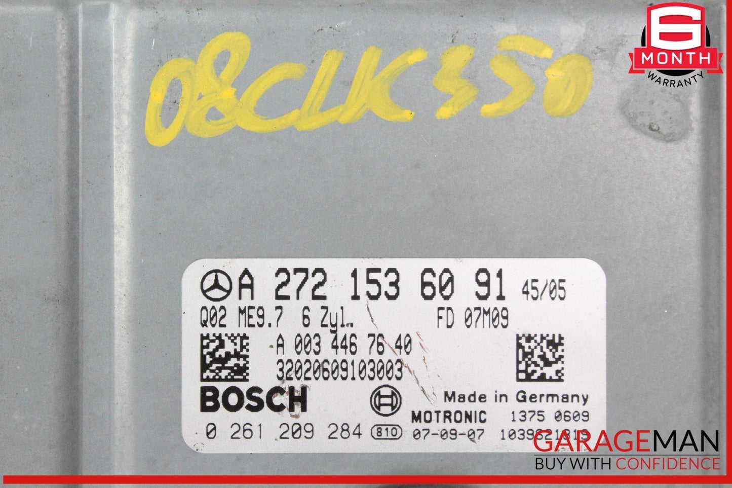 05-12 Mercedes W209 CLK350 ECU ECM Engine Computer Control Module Unit OEM