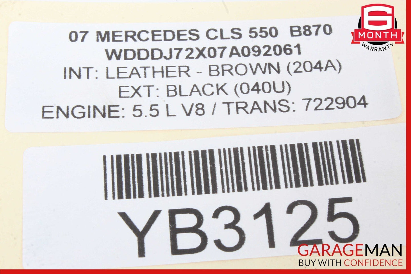 06-11 Mercedes W219 CLS550 CLS55 Front Right Exterior Door Handle Keyless Go OEM