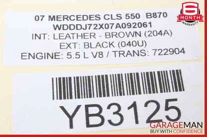 06-11 Mercedes W219 CLS550 CLS55 Front Right Exterior Door Handle Keyless Go OEM