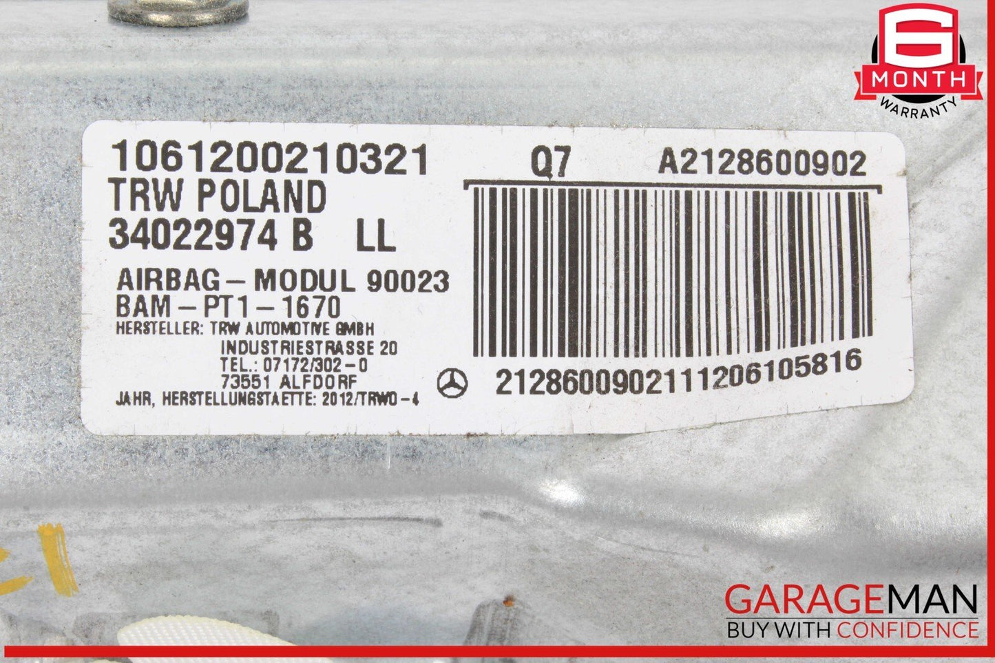 12-18 Mercedes W218 CLS550 CLS63 AMG Left Driver Side Knee Airbag Air Bag OEM