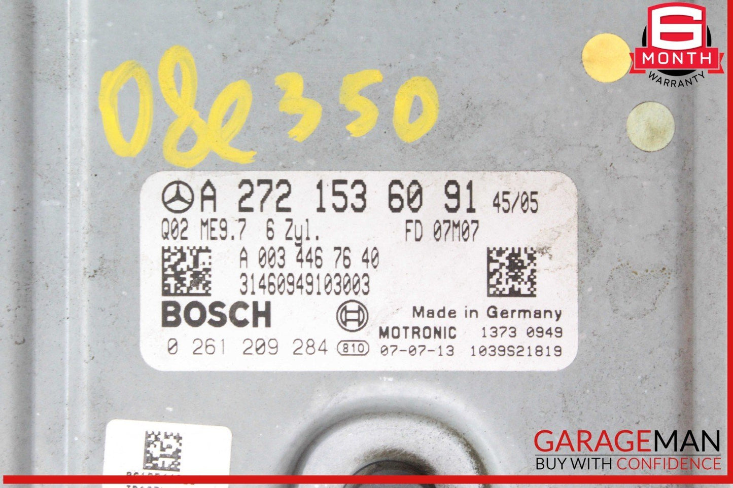 05-12 Mercedes W211 E350 CLK350 SLK300 ECU Engine Control Module Flashed OEM