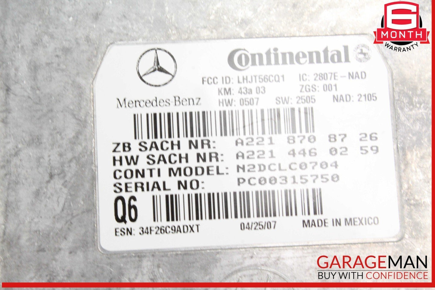 Mercedes W211 E320 Voice Communication Control Module 2218708726 OEM