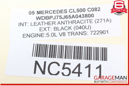 03-06 Mercedes W215 CL500 S55 AMG Yaw Turn Rate Acceleration Sensor Module OEM