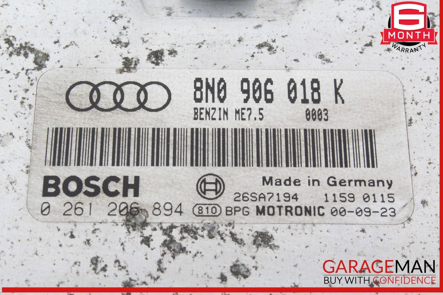 00-06 Audi TT Engine Computer ECU ECM Control Module Unit Bosch 8N0906018K OEM