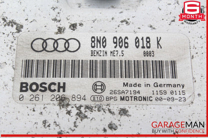 00-06 Audi TT Engine Computer ECU ECM Control Module Unit Bosch 8N0906018K OEM