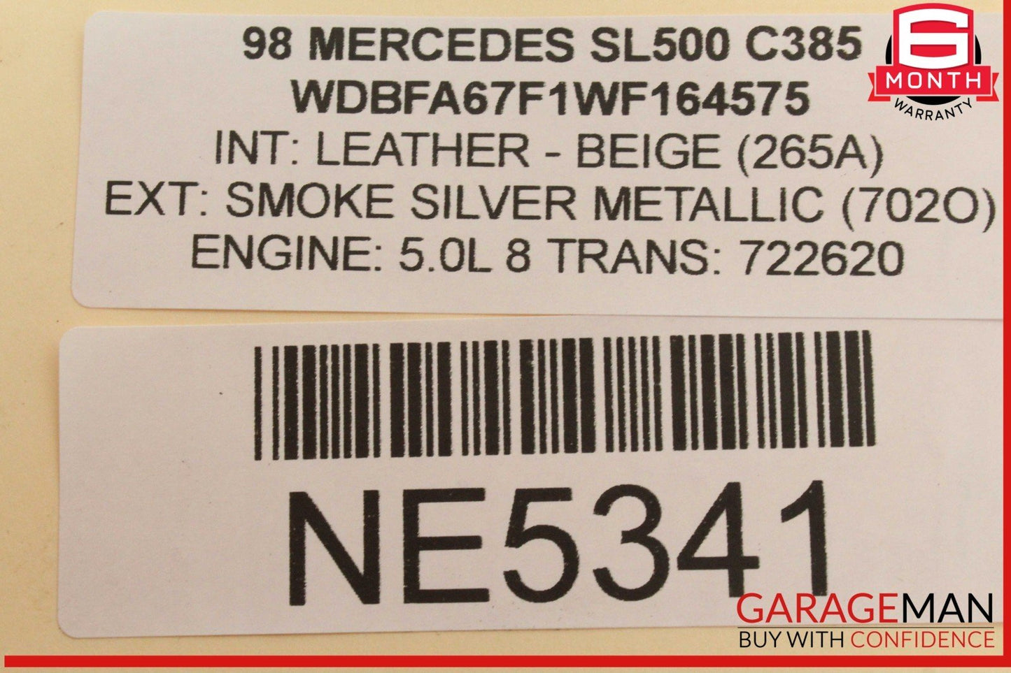 96-02 Mercedes R129 SL500 Front Left Driver Side Door Lock Latch Actuator OEM