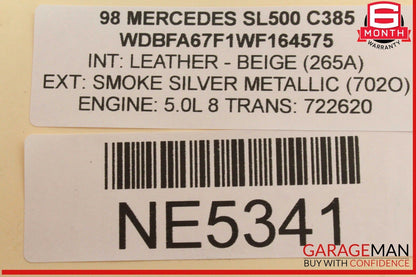 96-02 Mercedes R129 SL500 Front Left Driver Side Door Lock Latch Actuator OEM