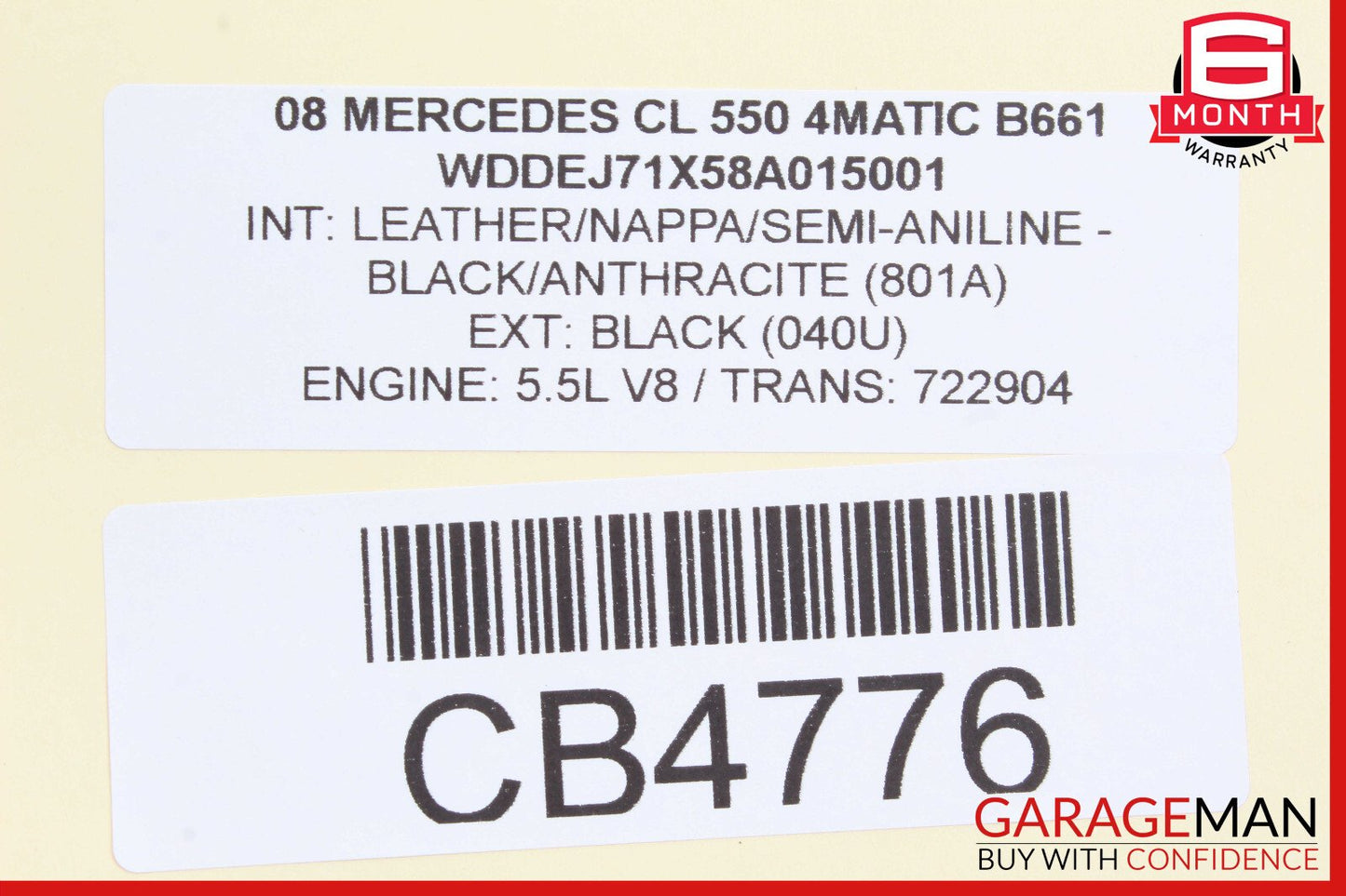 07-10 Mercedes W216 CL550 Front Right Side Seatbelt Seat Belt Retractor OEM