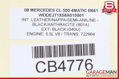 07-10 Mercedes W216 CL550 Front Right Side Seatbelt Seat Belt Retractor OEM
