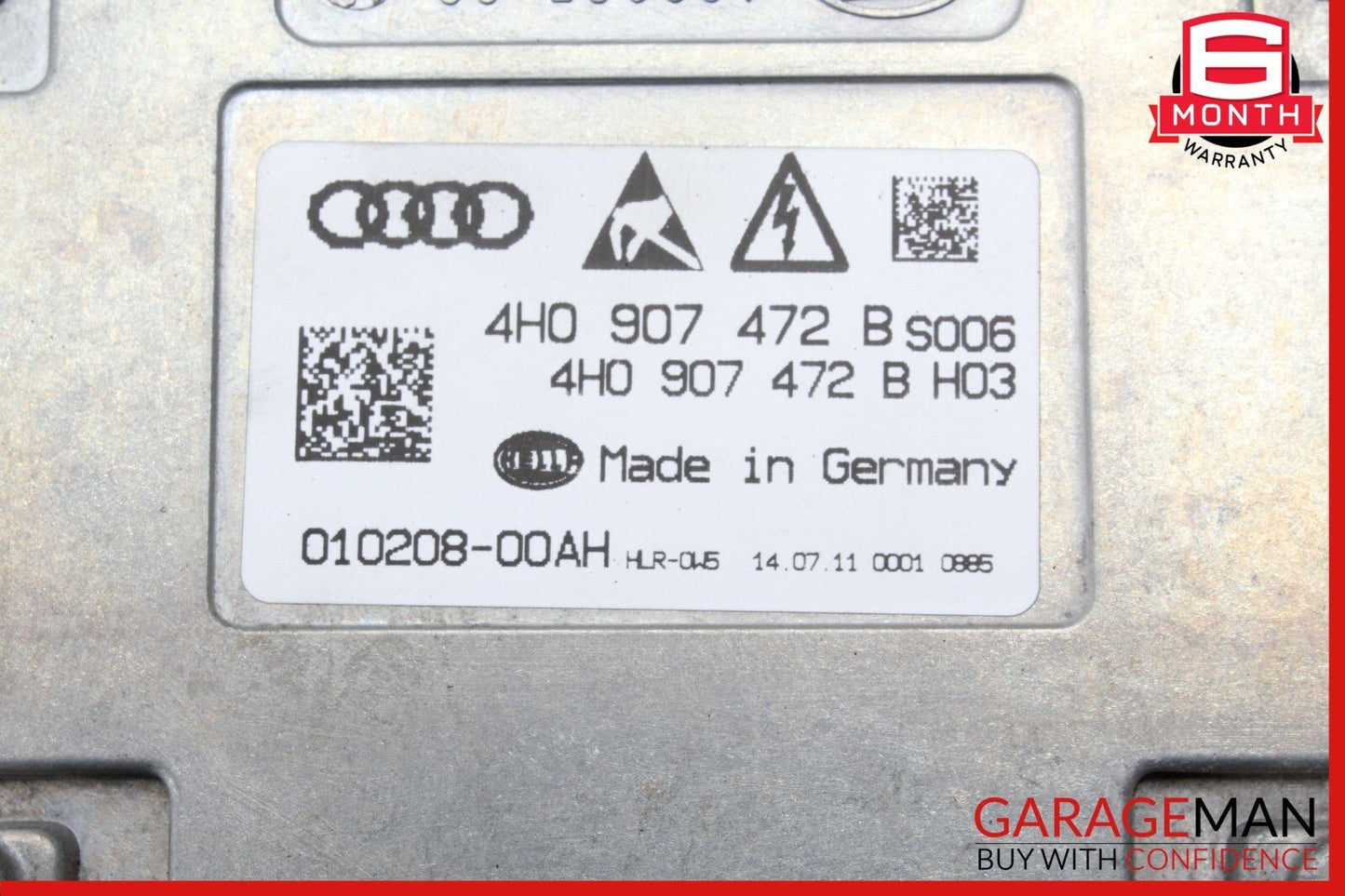 11-14 Audi A8 Quattro Front Left Side LED Headlight Headlamp 4H0941003A OEM