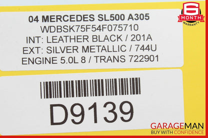 03-11 Mercedes R230 SL500 SL65 AMG Convertible Roof Load Assist Cylinder Left