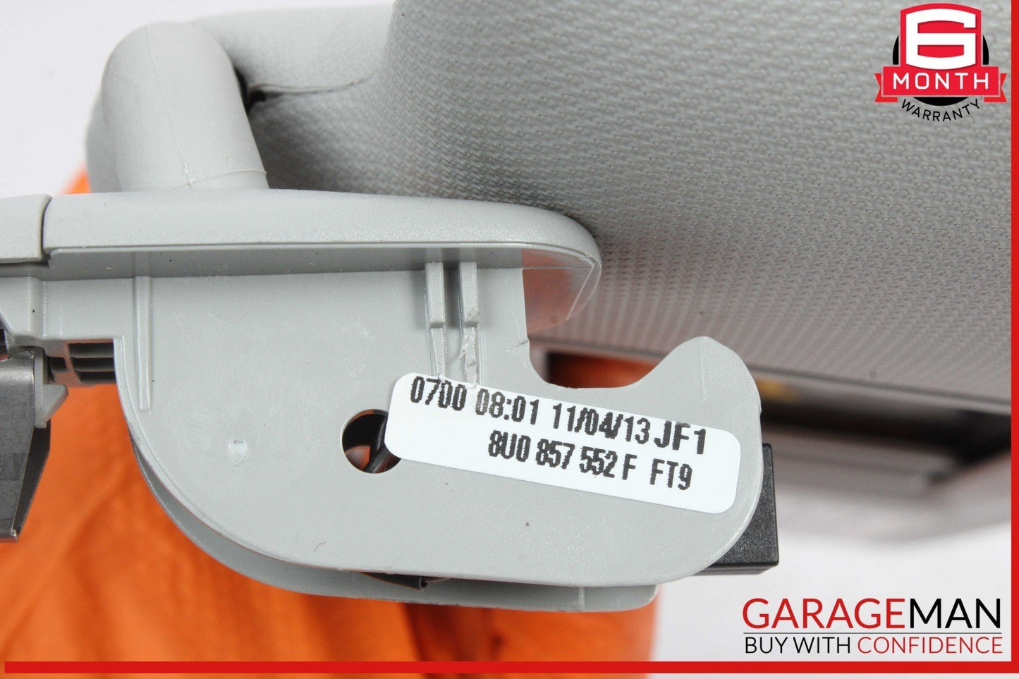 09-17 Audi Q5 A4 A5 S4 S5 Front Right Passenger Side Sun Visor 8U0857552F OEM