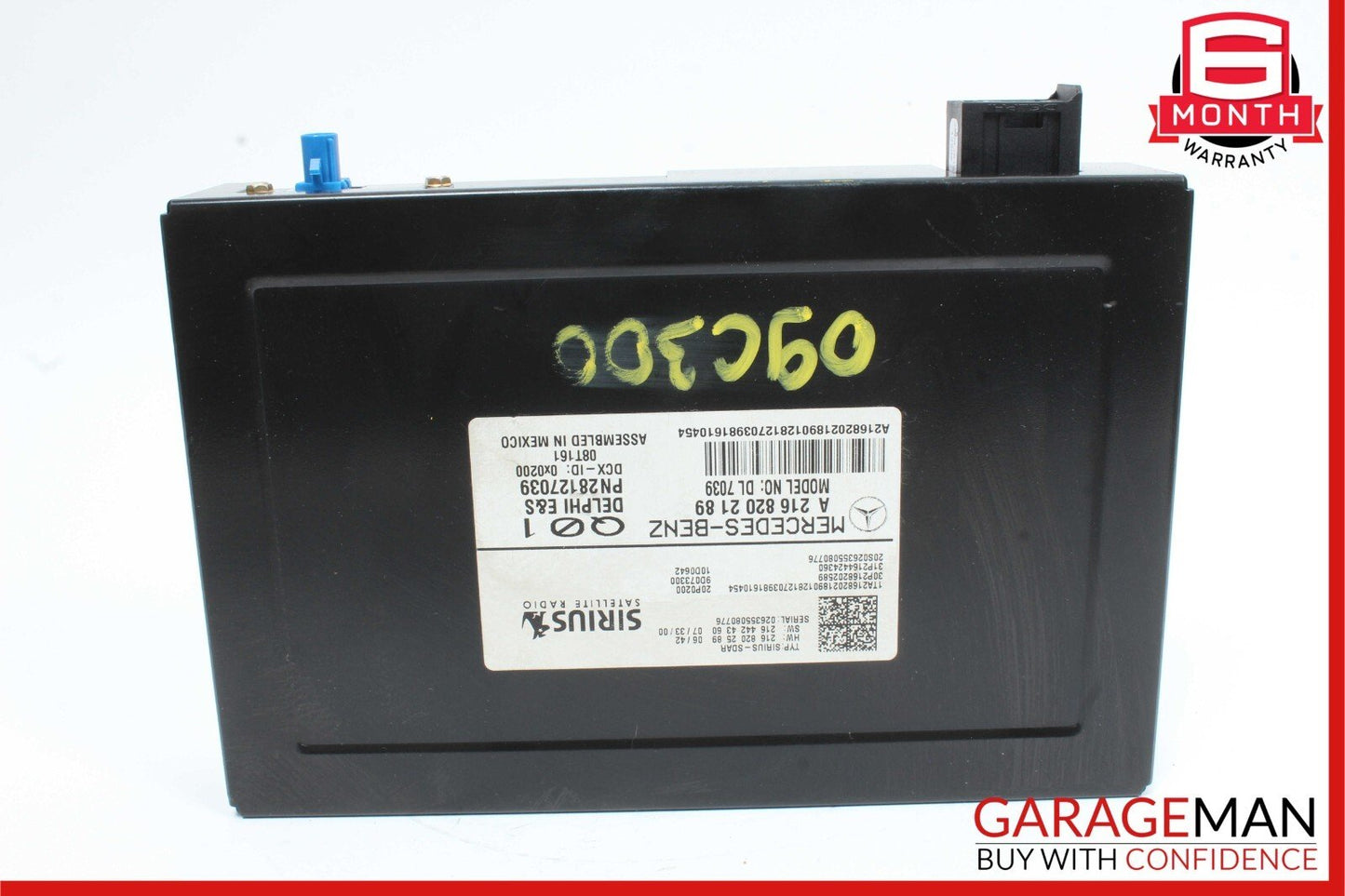 07-14 Mercedes W204 C300 SLK350 Sirius Satellite Radio Module Receiver Unit OEM