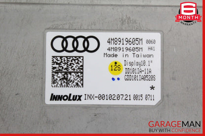 19-24 Audi Q8 Front 10.1" MMI Display Screen Unit GPS Radio 4M8919605M