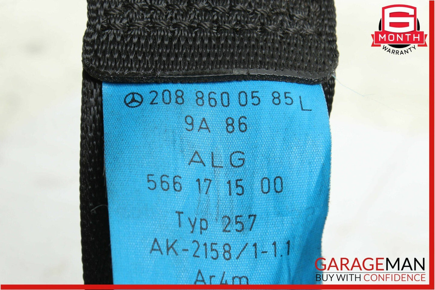 98-03 Mercedes W208 CLK320 Rear Left Side Seatbelt Seat Belt Retractor Black OEM