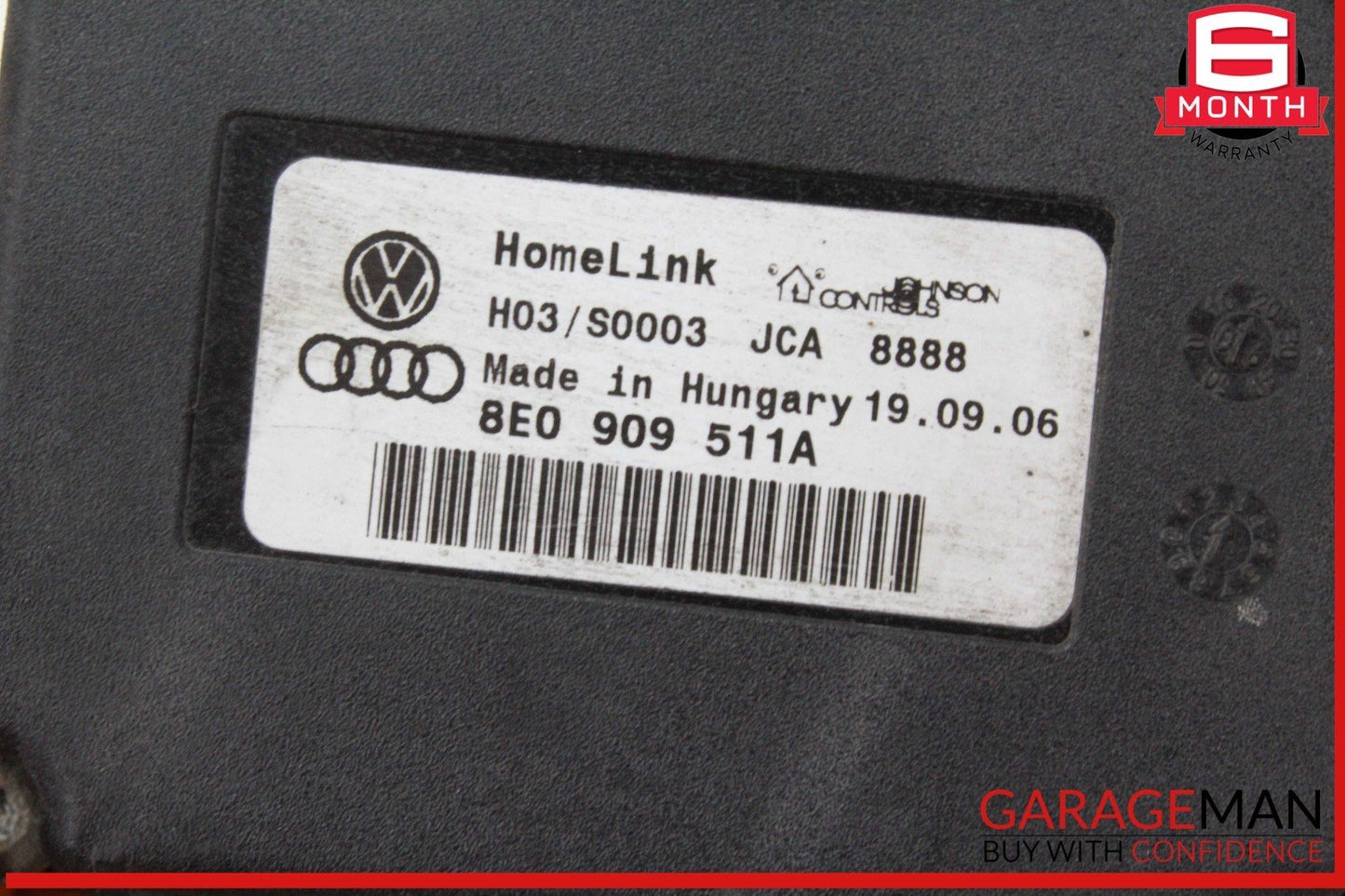 07-09 Audi Q7 HomeLink Garage Door Opener Control Module Unit 8E0909511A OEM