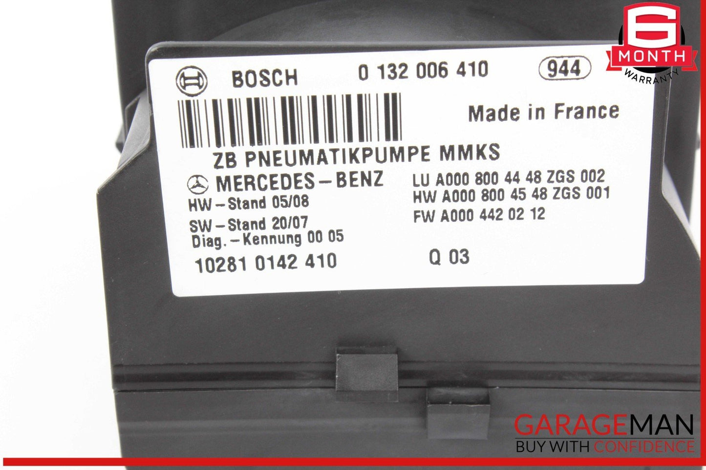 07-20 Mercedes W221 S400 Hybrid Dynamic Seat Vacuum Pump 0008004448 OEM