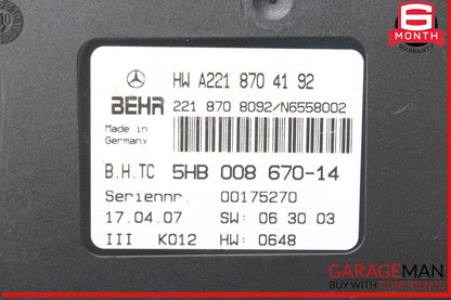 07-13 Mercedes W221 S63 AMG AC A/C Heater Control Module Unit 2218704192 OEM