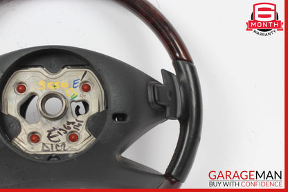10-14 Mercedes W221 S550 S600 Steering Wheel w/ Paddle Shifters Black Wood OEM