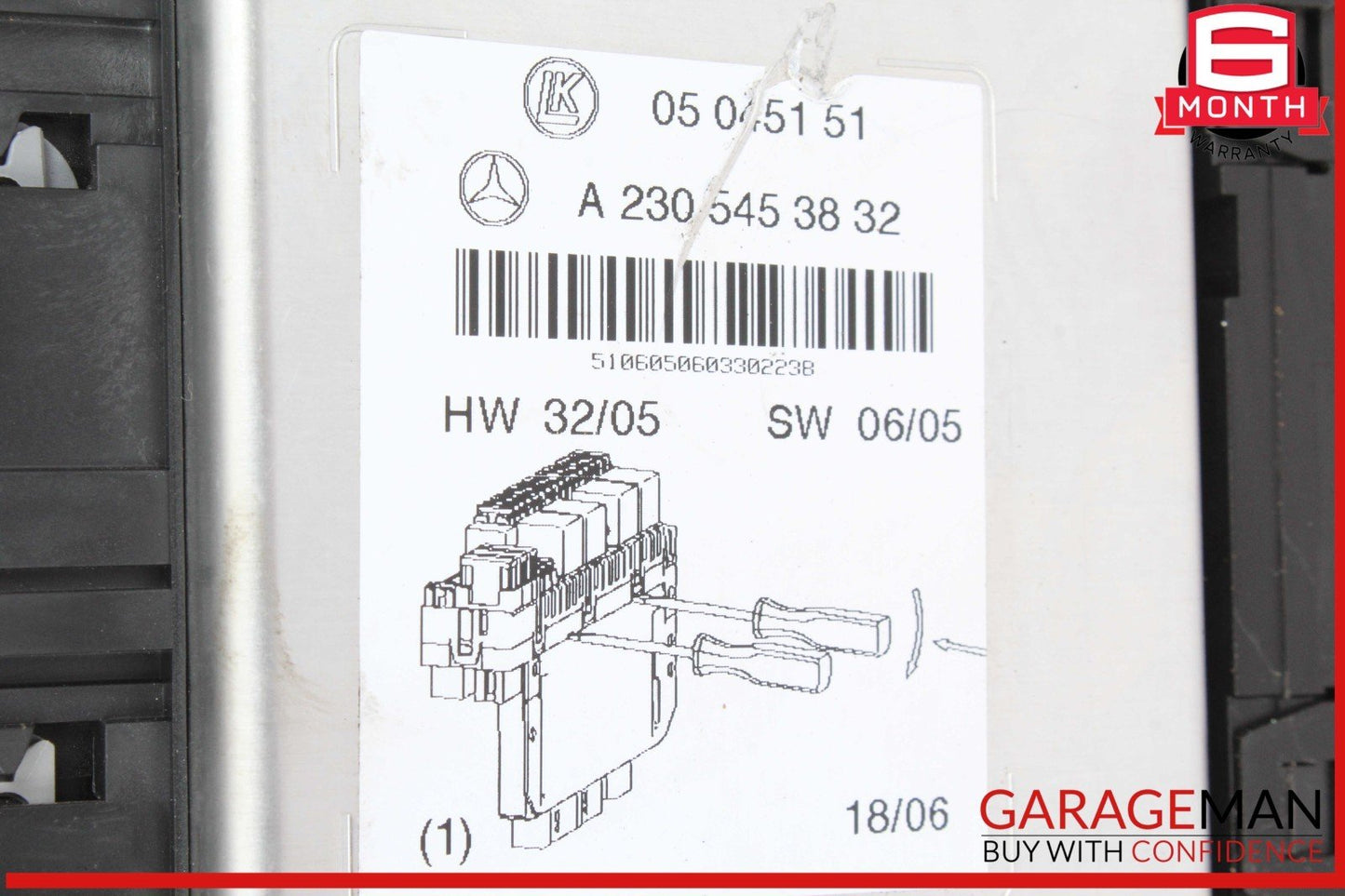 03-12 Mercedes R230 SL500 SL55 AMG Front Left SAM Fuse Box Control Module OEM
