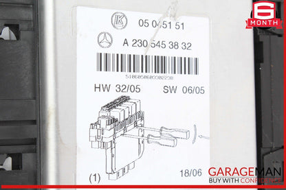 03-12 Mercedes R230 SL500 SL55 AMG Front Left SAM Fuse Box Control Module OEM