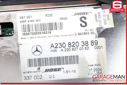 05-08 Mercedes R230 SL500 SL55 AMG Bose Audio Amplifier Amp Control Module Unit