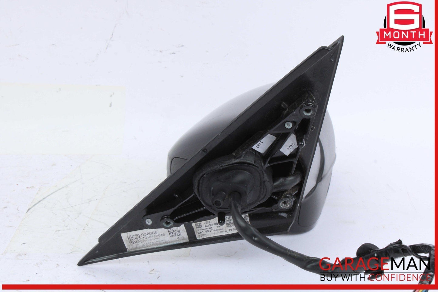 12-18 Audi A6 Front Left Driver Side Door Rear View Mirror Black 4G1857409AE OEM