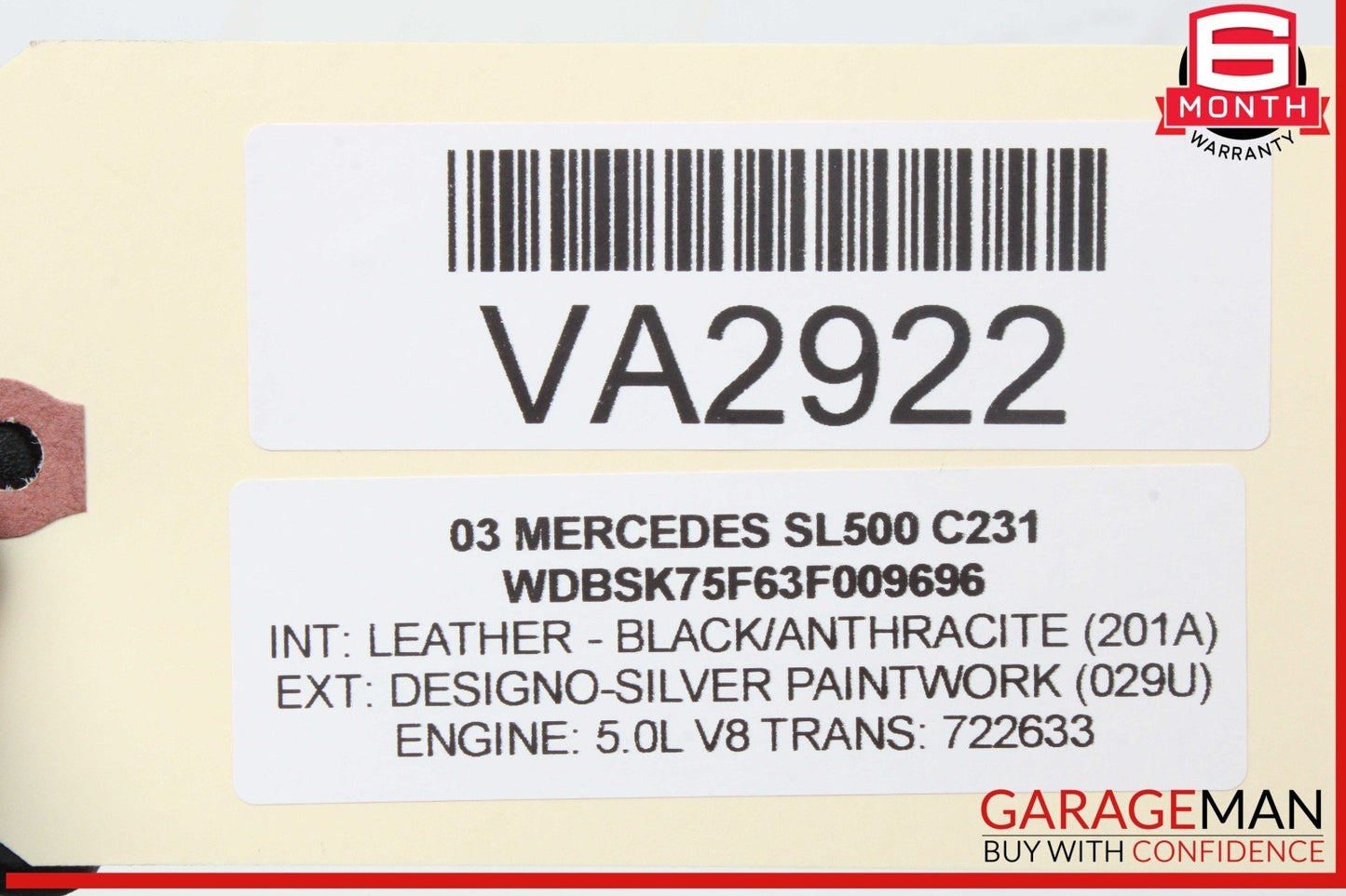 00-06 Mercedes R230 SL500 CL500 Rear ABC Hydraulic Suspension Valve Block Assy