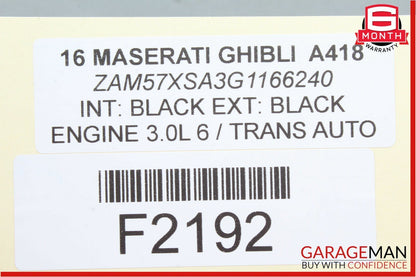 14-17 Maserati Ghibli Front Left Side Dash AC A/C Air Vent Trim Grille Panel OEM