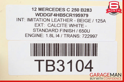 08-15 Mercedes W204 C300 C250 Front Right Side Spindle Knuckle Hub Bearing OEM