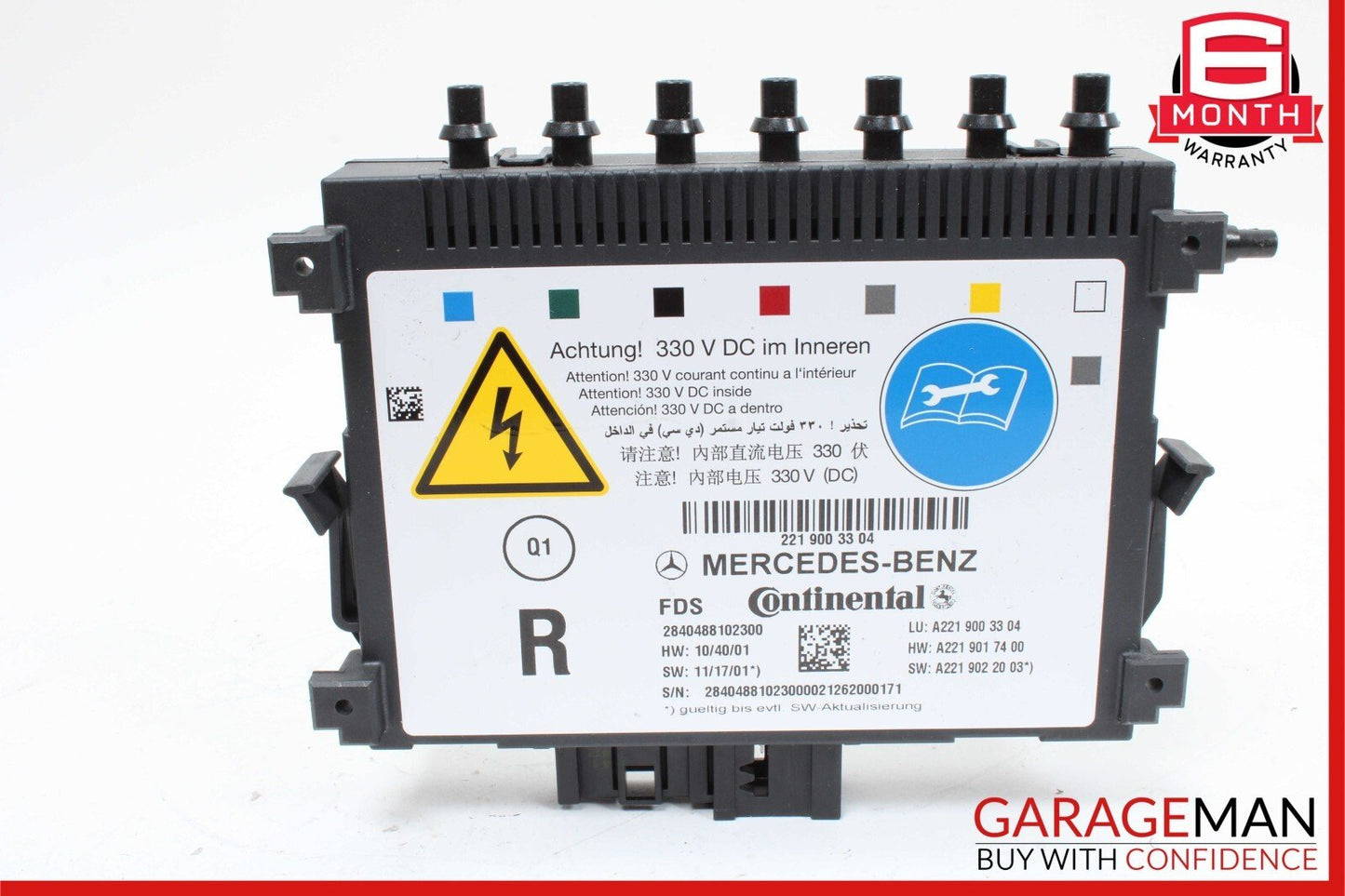 10-13 Mercedes W221 S550 S600 Front Right Side Seat Dynamic Massage Control Unit
