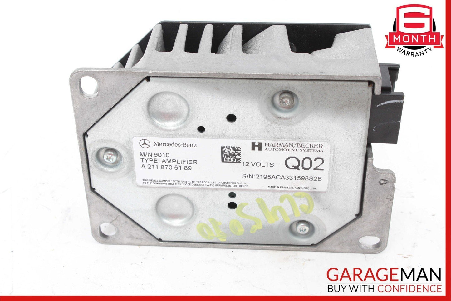 08-18 Mercedes X164 GL450 CLS550 Subwoofer Amp Amplifier Harman Becker OEM