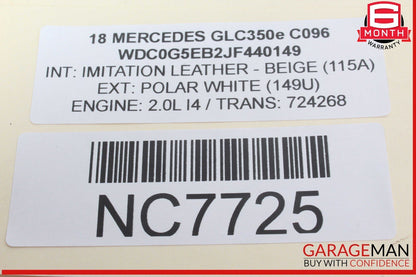 16-22 Mercedes X253 GLC350e Rear Right Passenger Side Lower Thrust Control Arm