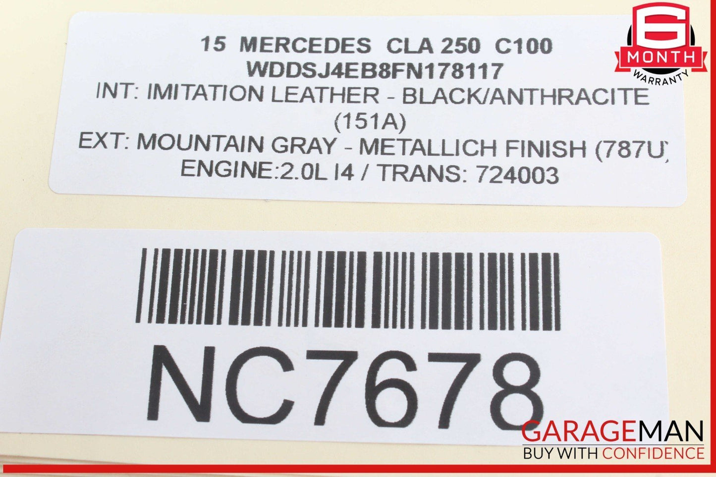 14-19 Mercedes W117 CLA250 Rear Left or Right Upper Control Arm 2463501006 OEM